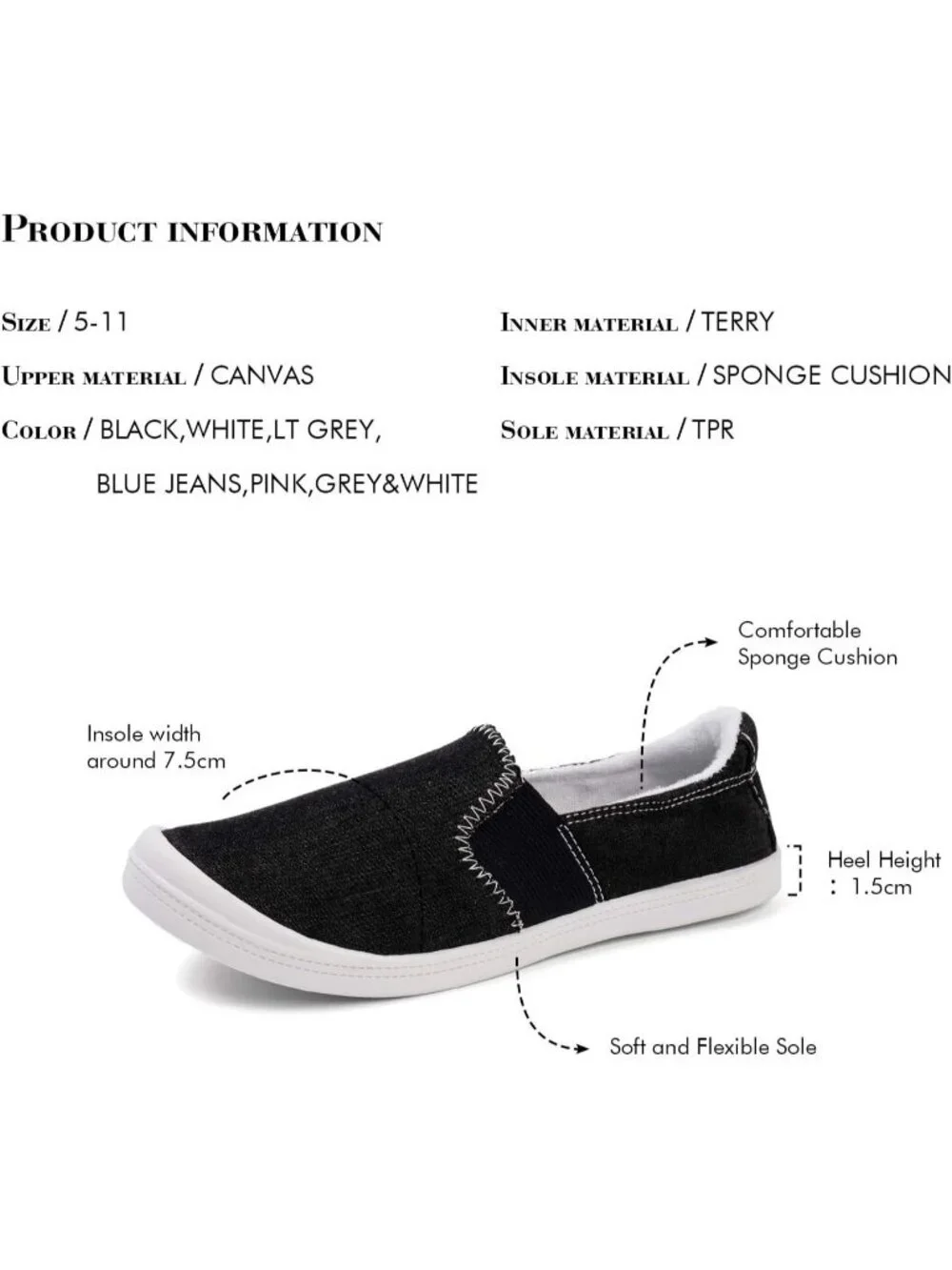 Women's Black Comfortable Lace-Up Breathable Walking Casual Stylish Sneakers